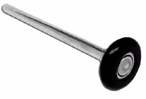 2-Inch Black Nylon 11 Ball Stem Roller – 7-Inch Zinc-Plated Shaft 1