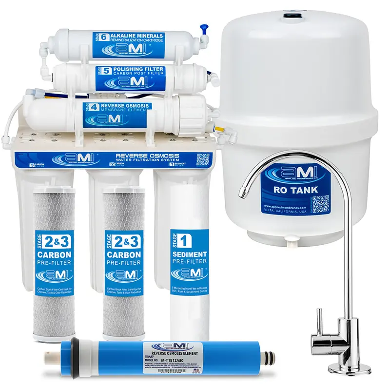 50 Gpd Alkaline-Enhanced Reverse Osmosis System For Residential Drinking Water | 6-Stage Filtration 1