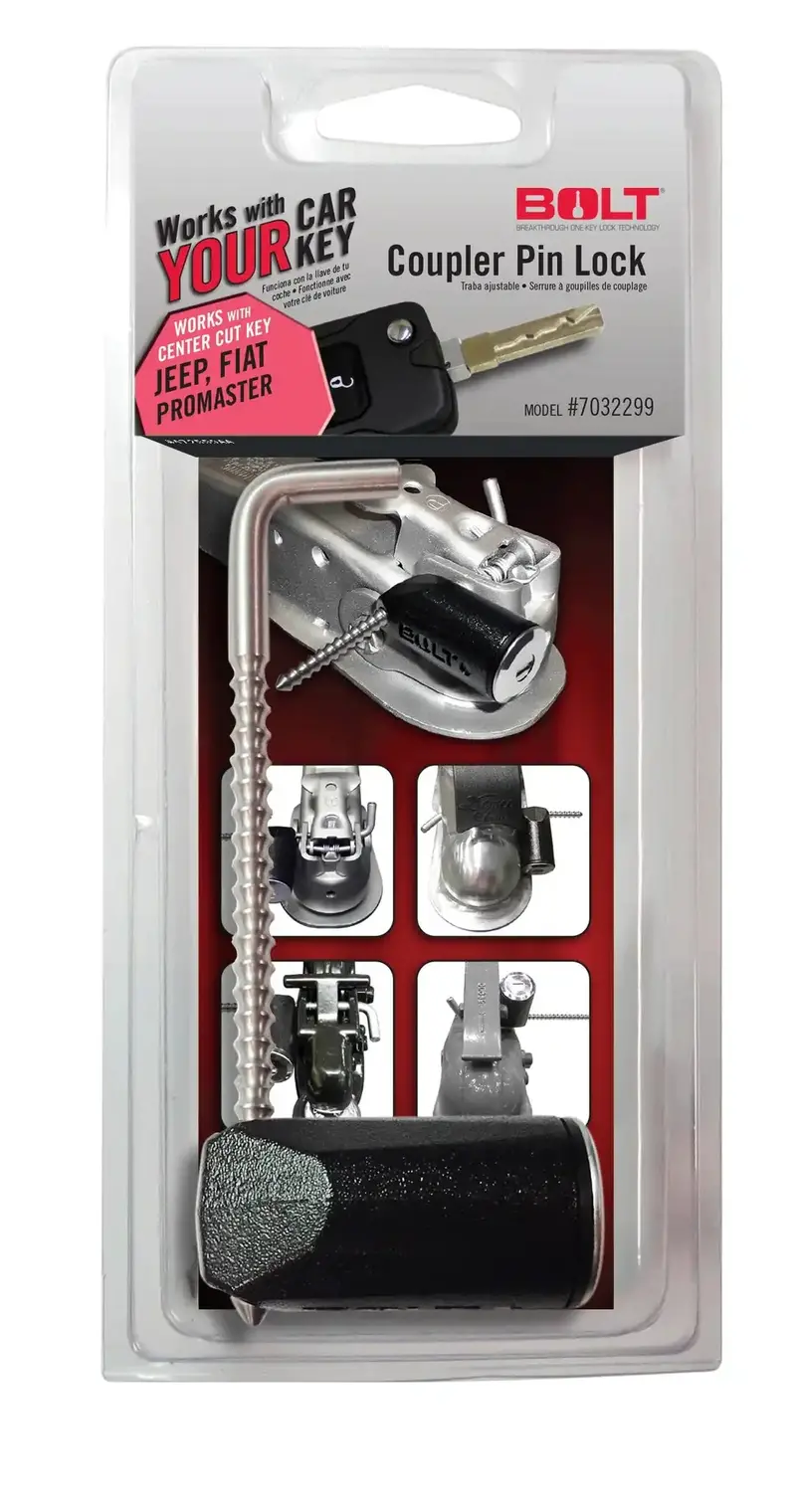 Bolt Coupler Pin Lock – Center-Cut Design For Secure Trailer Hitch Connection 1
