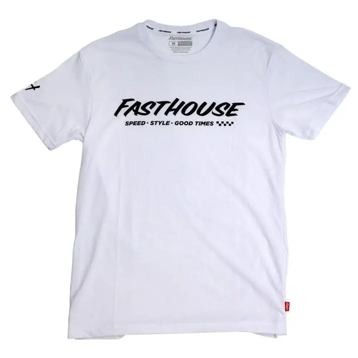 Fasthouse Prime Tech Tee – Men’S Modern-Fit Performance Tee (White) 1