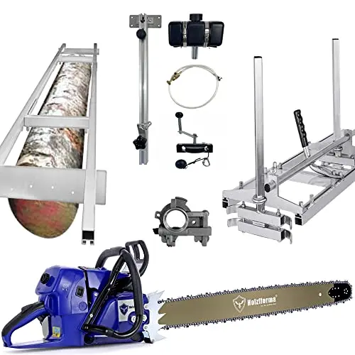 Holzfforma G660 Blue Thunder Milling System – 48-Inch Chainsaw Mill With 9-Foot Rail, Auxiliary Oiler, Winch, And 36-Inch .063" Bar/Chain (114Dl) 1