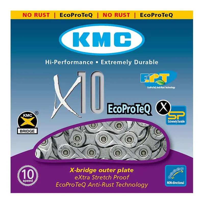 Kmc X10 Ept 10-Speed Long-Life Chain 1