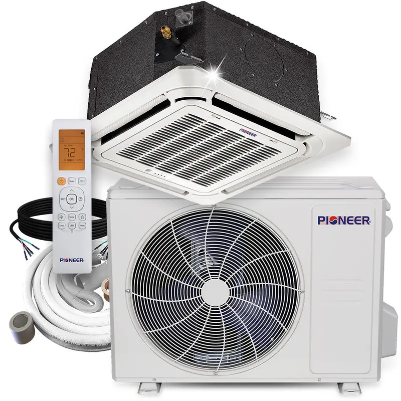 Pioneer 18,000 Btu 8-Way Compact Cassette Mini-Split — 20.5 Seer2, 230V Ductless Heat Pump 1