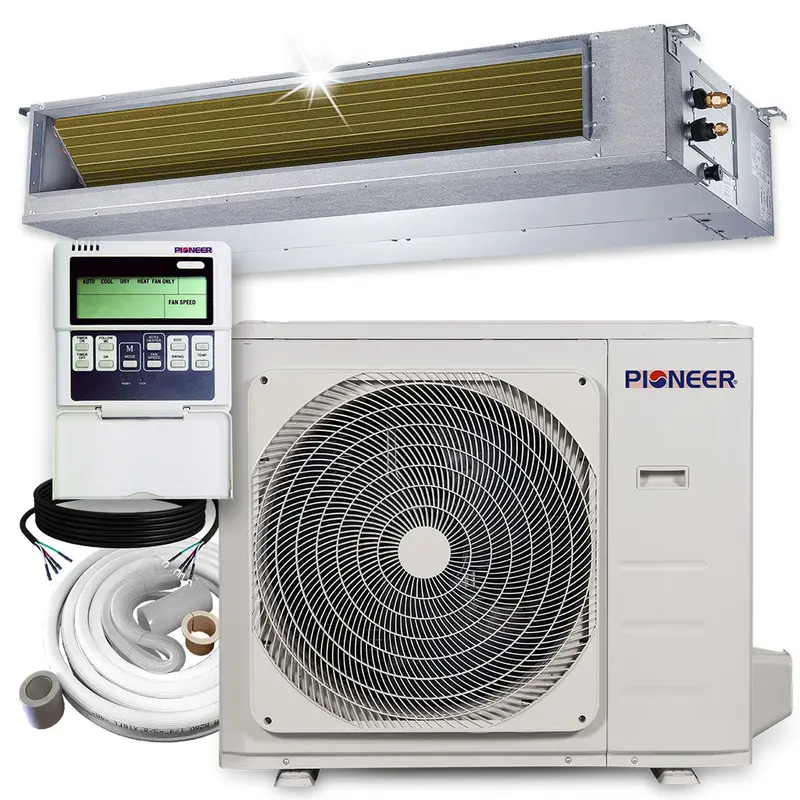 Pioneer 36,000 Btu Concealed Ducted Mini-Split — 15.8 Seer2, 230V Ceiling-Installed Heat Pump 1
