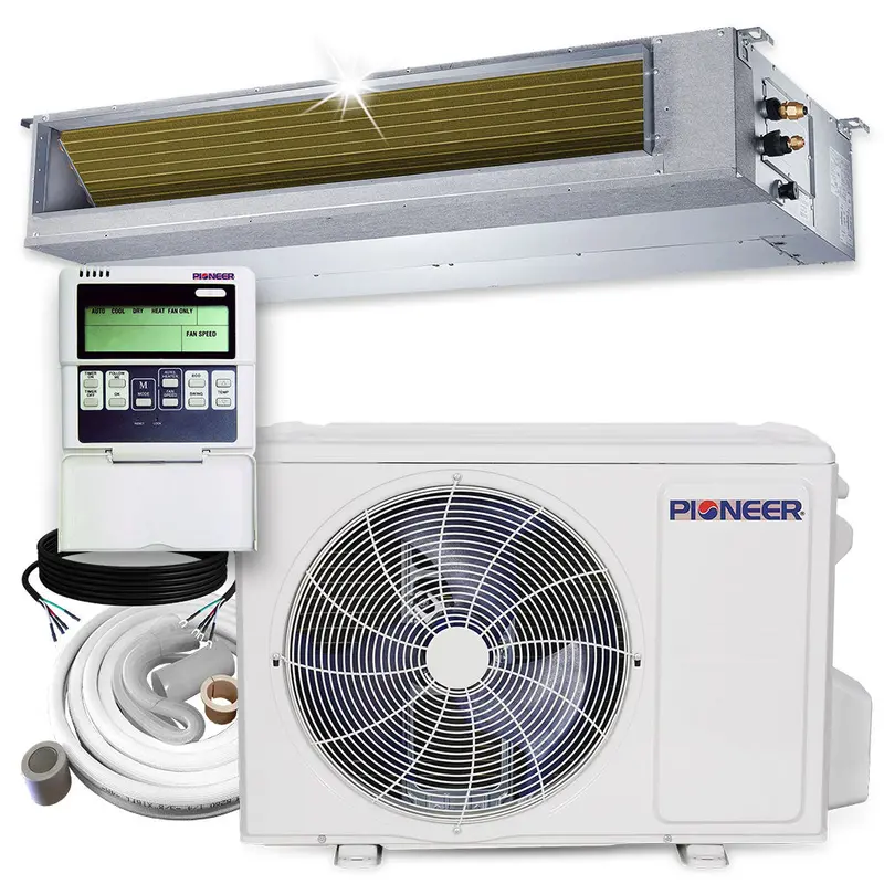 Pioneer® 9K Btu 19.2 Seer2 Ceiling-Concealed Ducted Inverter++ Heat Pump – Complete Kit, 230V, Energy Star 1