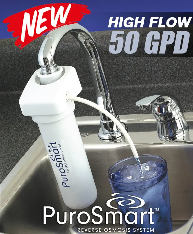 Purosmart 50 Gpd Faucet-Mount Ro System | High-Flow Residential Filtration 1