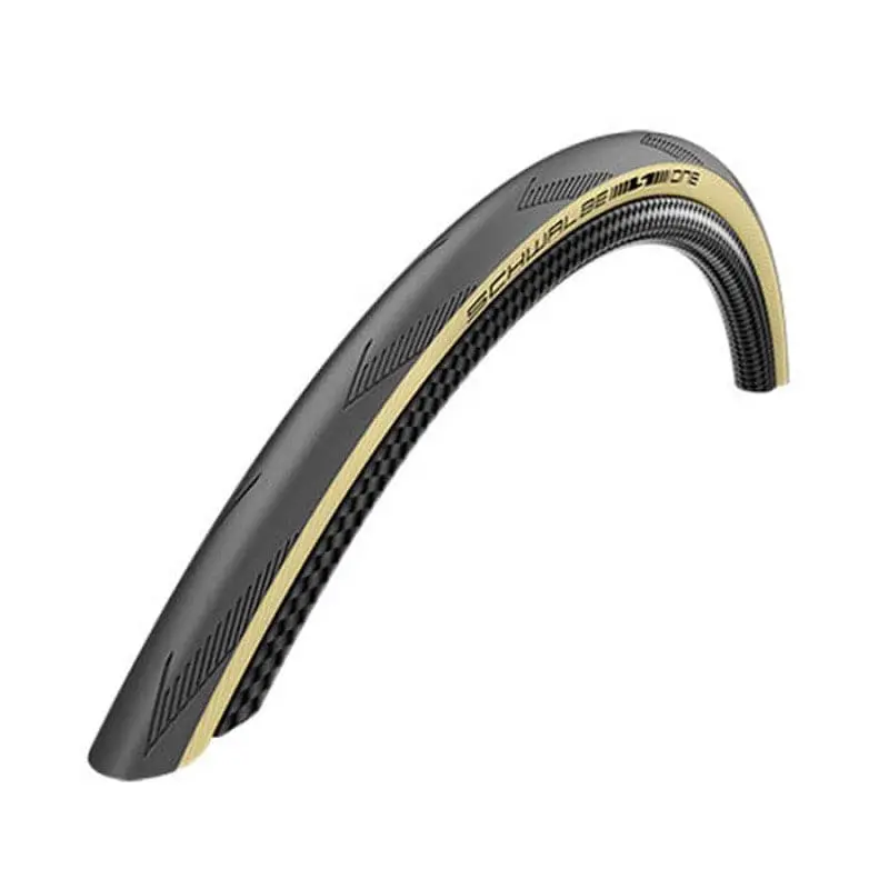 Schwalbe One Tubeless Ready Road Tire – Tan Wall Design 1